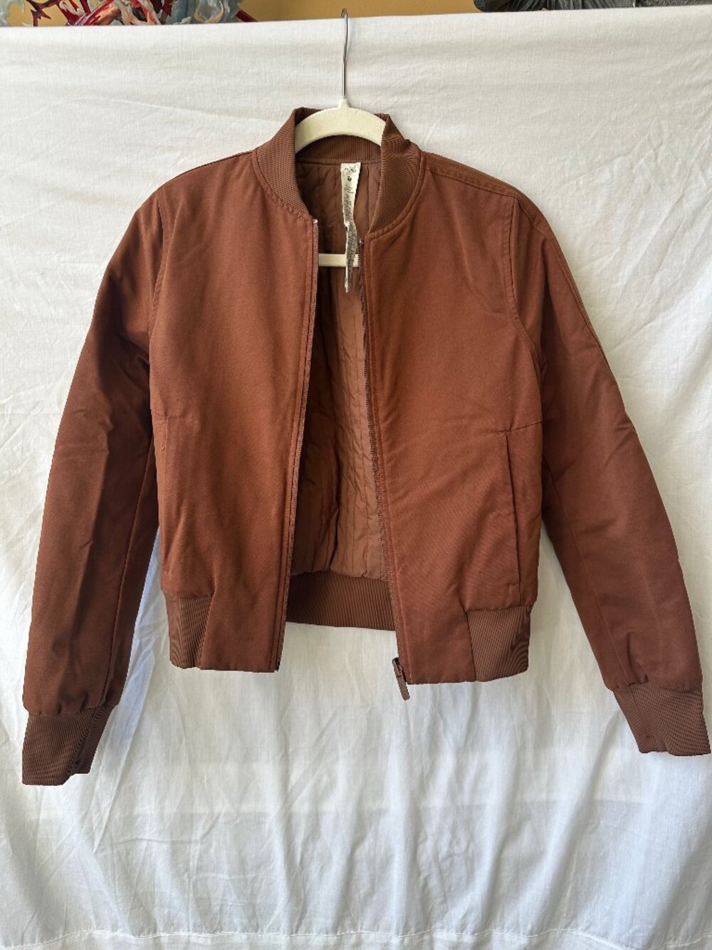 Lululemon Non Stop Bomber Cotton Roasted Brown Size 2